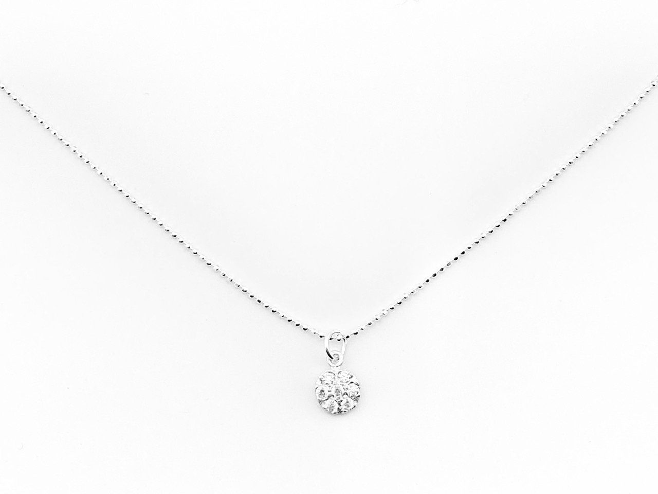 COLLIER MYKONOS  MEDAILLE PAVE 