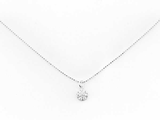 COLLIER MYKONOS  MEDAILLE PAVE