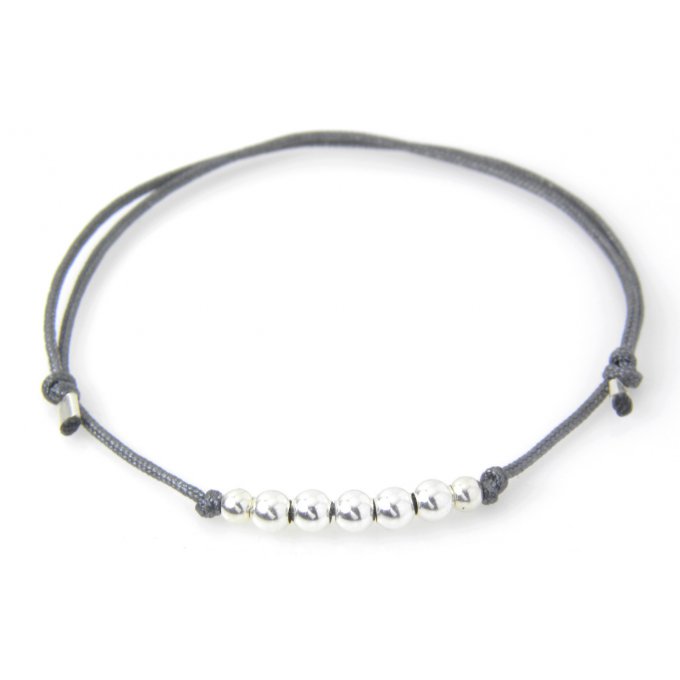 BRACELET GEMEAUX GRIS 