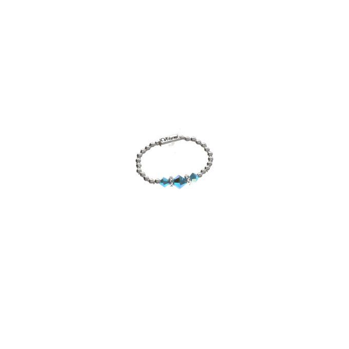 BAGUE DOREE SUN SEA CRISTAUX TURQUOISE 