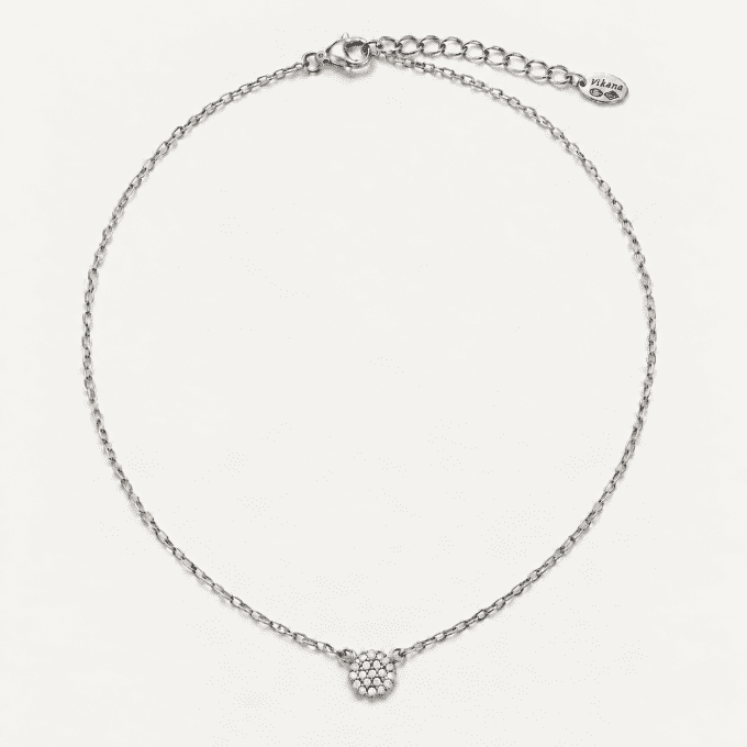 Collier médaille scintillante