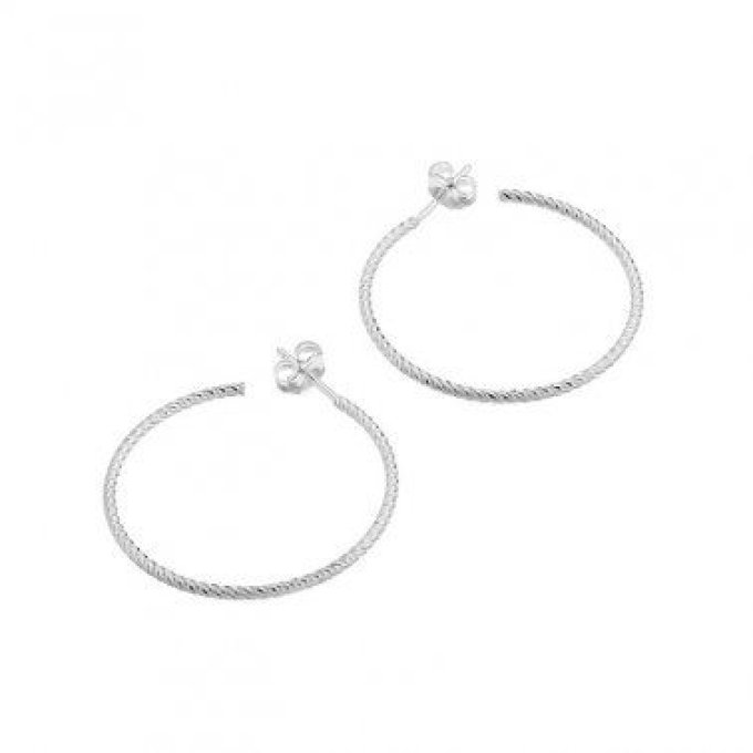 BOUCLES CRÉOLES FACETTÉES 3CM PRO