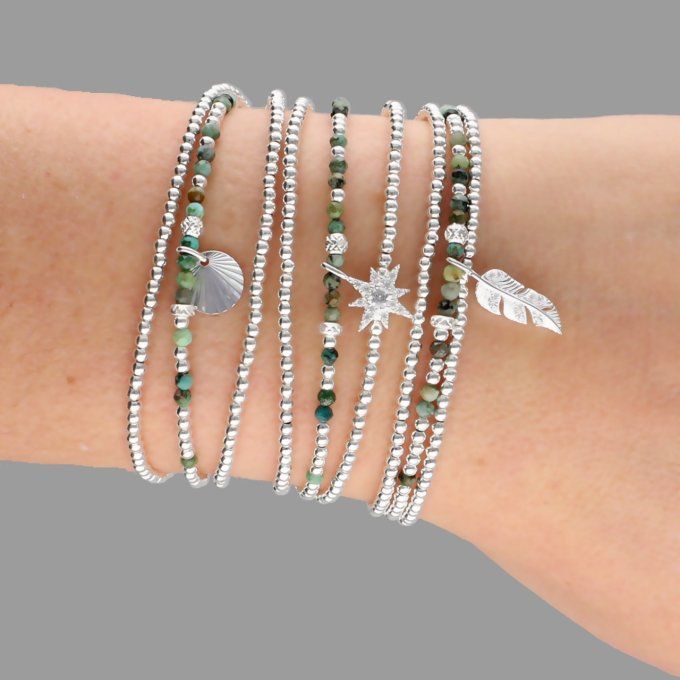 PACK BRACELETS CÂBLE TRIPLE TURQUOISE