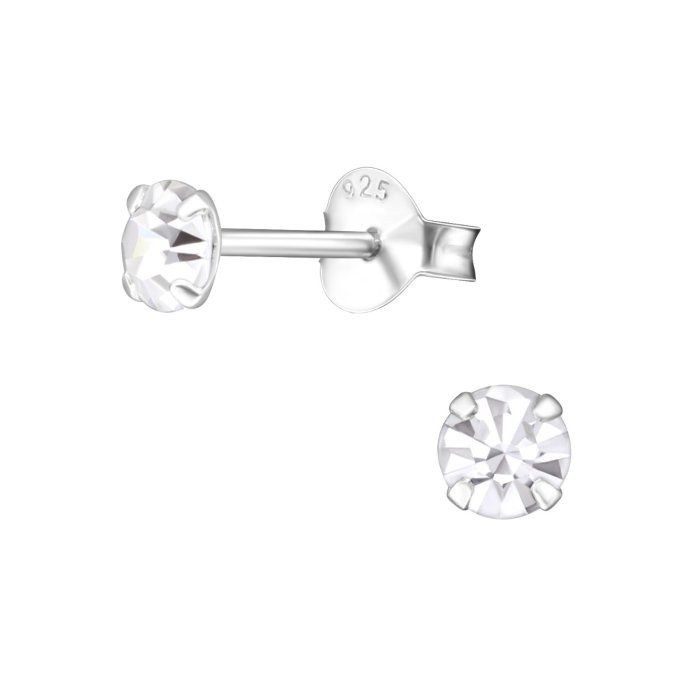 Boucles zirco 2mm