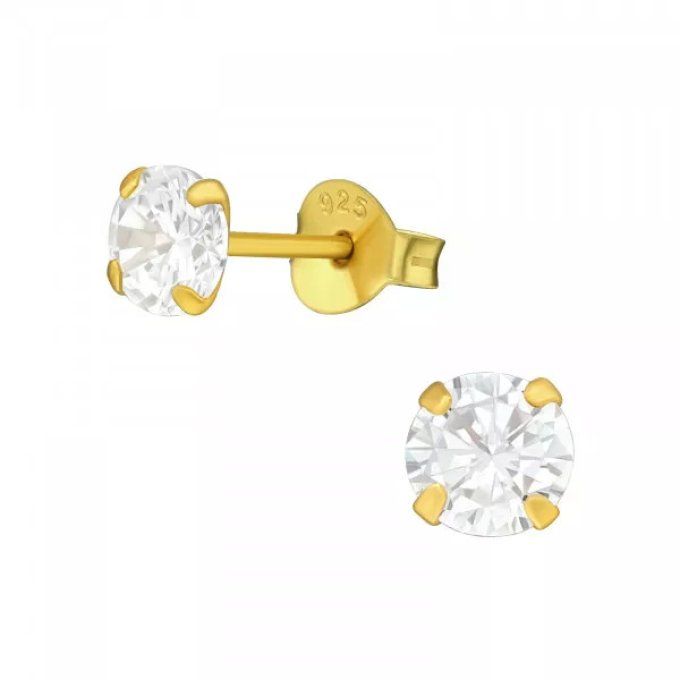 BOUCLES ZIRCONIUM 5MM