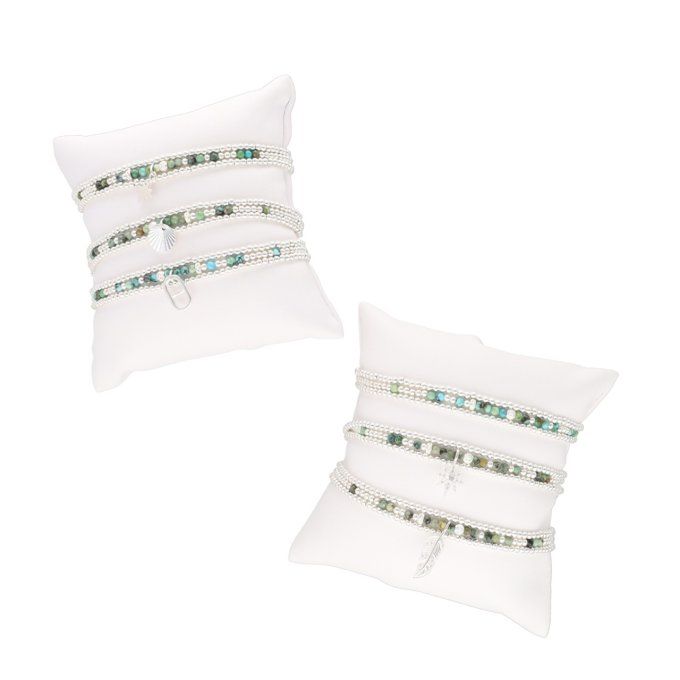 PACK BRACELETS CÂBLE TRIPLE TURQUOISE