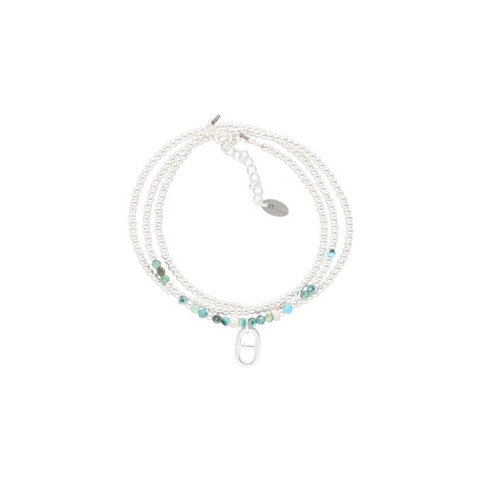 PACK BRACELETS CÂBLE TRIPLE TURQUOISE