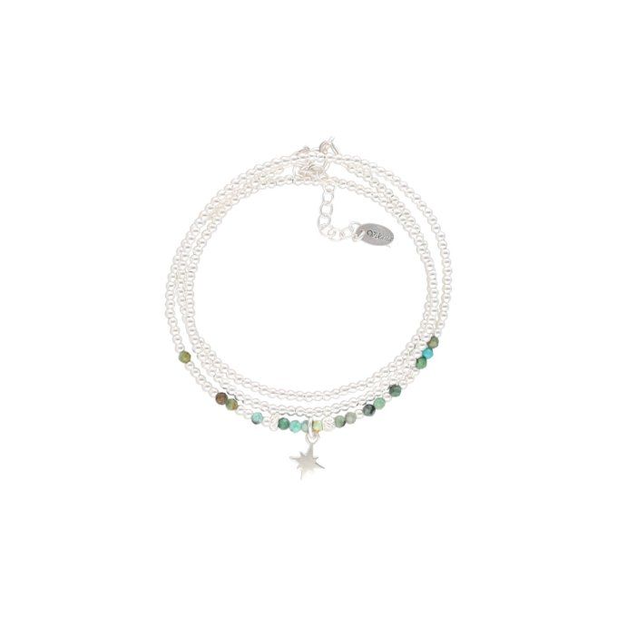 PACK BRACELETS CÂBLE TRIPLE TURQUOISE