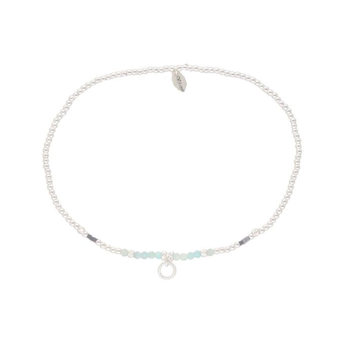 CHEVILLERE MUGUET AMAZONITE PRO