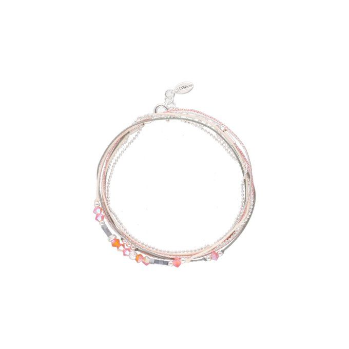 BRACELET TESSALIE GRIS/ROSE