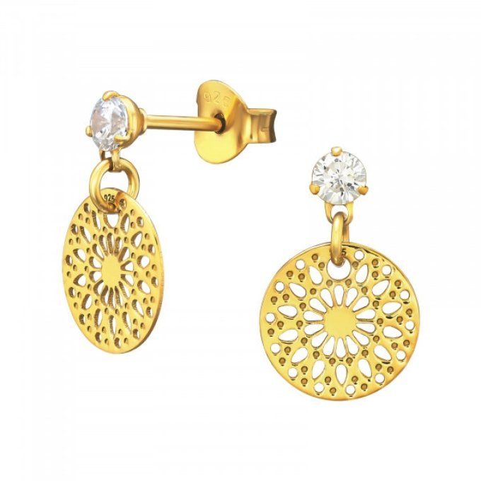 Boucles médailles zirconium