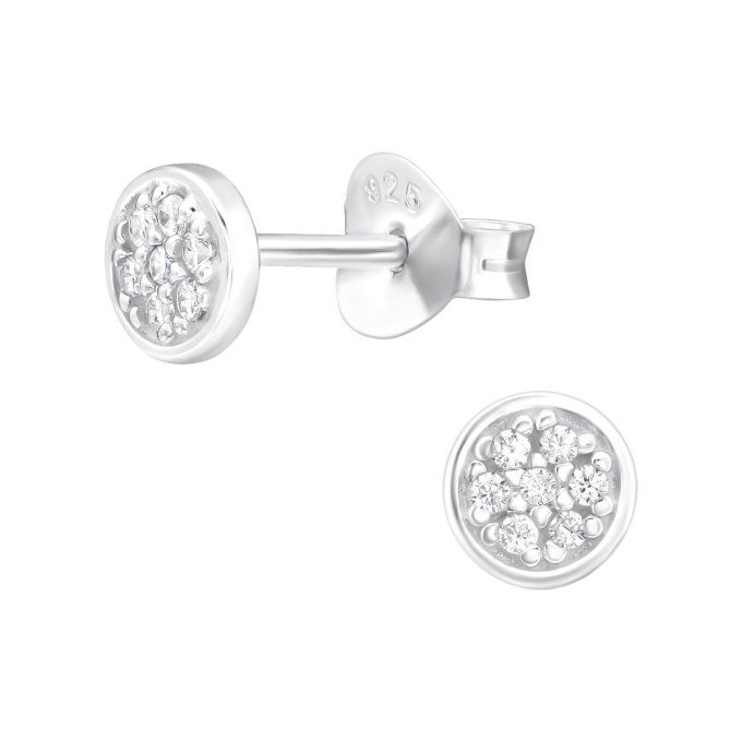 Boucles  pavé rond 5 mm