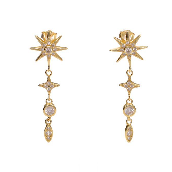 BOUCLES D'OREILLES PENDENTIF OR