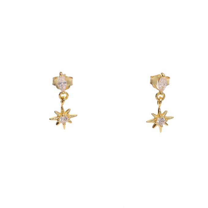 BOUCLES D'OREILLES ETOILE POLAIRE OR