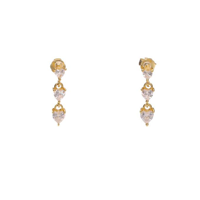 BOUCLE D'OREILLE 3 ZIRCONIUM