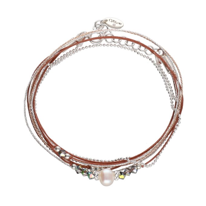 BRACELET MELANIE PERLE - VERT CLAIR