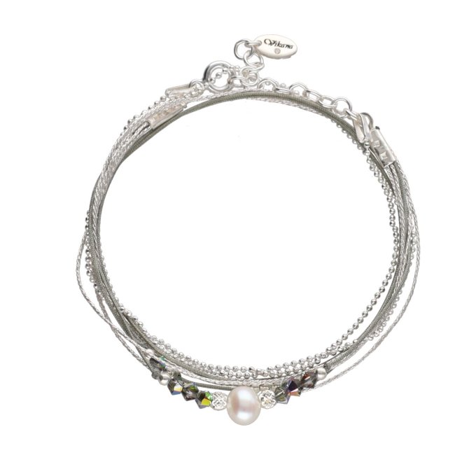 BRACELET MELANIE PERLE - VERT CLAIR