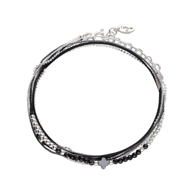 BRACELET MARGAUX TREFLE - VERT CLAIR