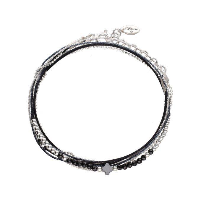 BRACELET MARGAUX TREFLE - BLEU CIEL