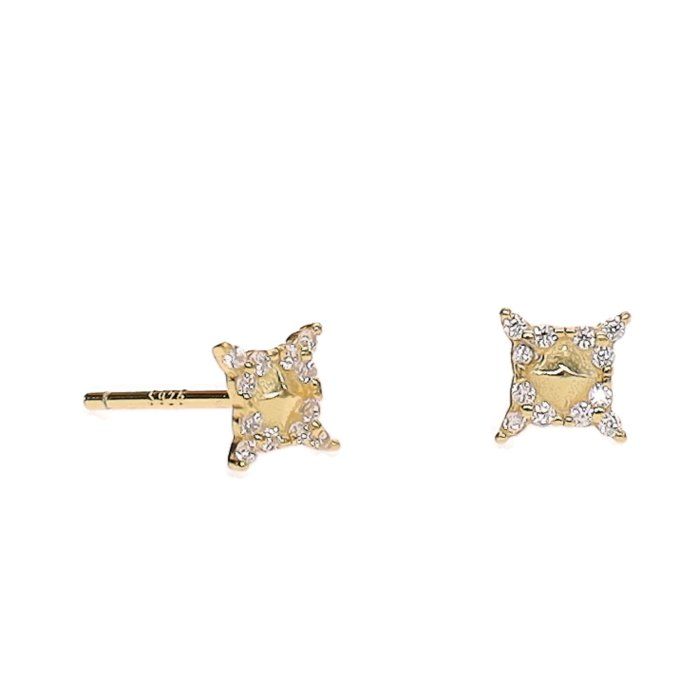 BOUCLES D'OREILLES CARRE STRASS