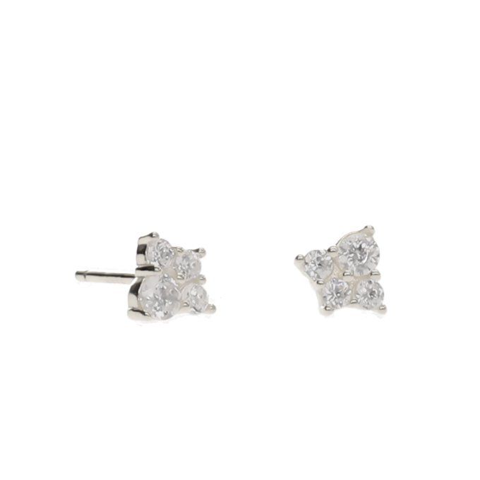 BOUCLES D'OREILLES 4 STRASS OR