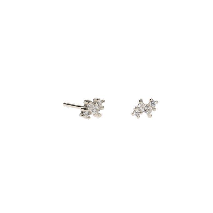 BOUCLES D'OREILLES 3 STRASS OR