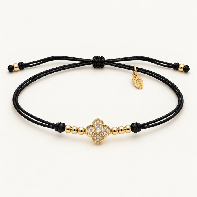 Bracelet trèfle zirconiums