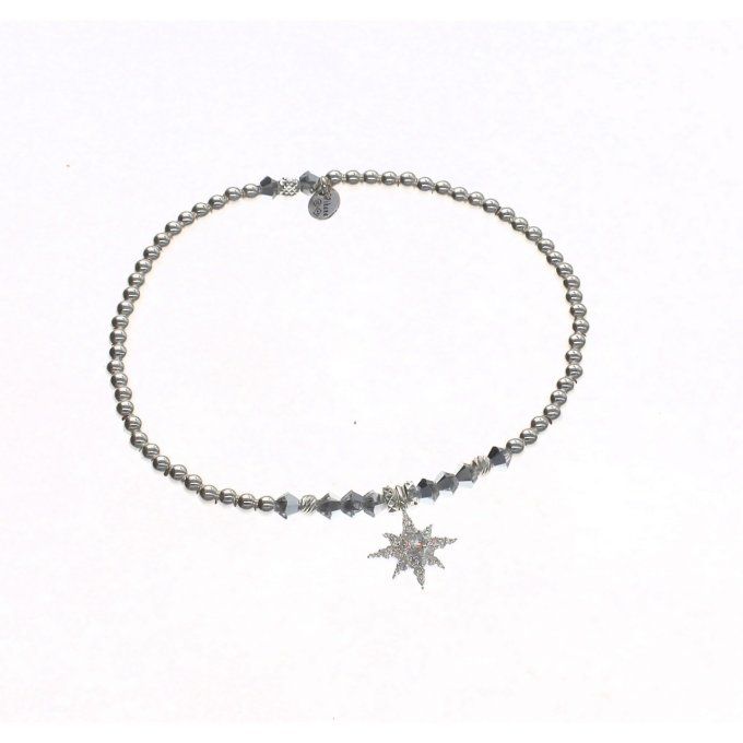BRACELET ETOILINE GRIS 