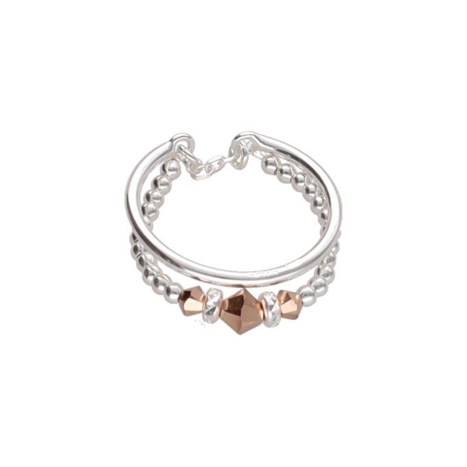 BAGUE REINE JEANNE OR ROSE GOLD