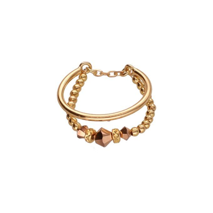 BAGUE REINE JEANNE OR ROSE GOLD