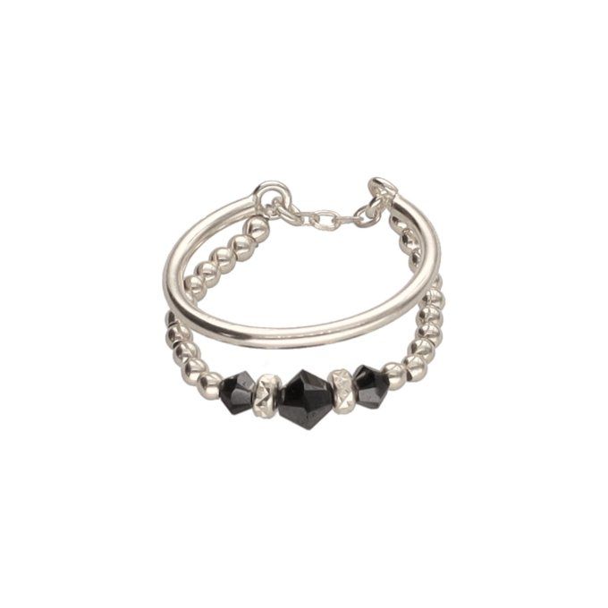 BAGUE REINE JEANNE NOIR