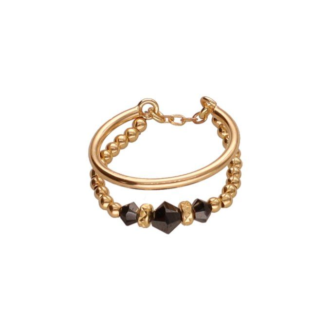 BAGUE REINE JEANNE NOIR