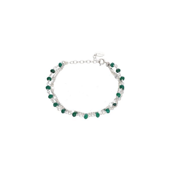 BRACELET HILONA TRIPLE JADE VERT