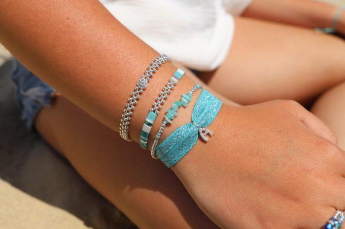 BRACELET MIYU TURQUOISE/BLANC